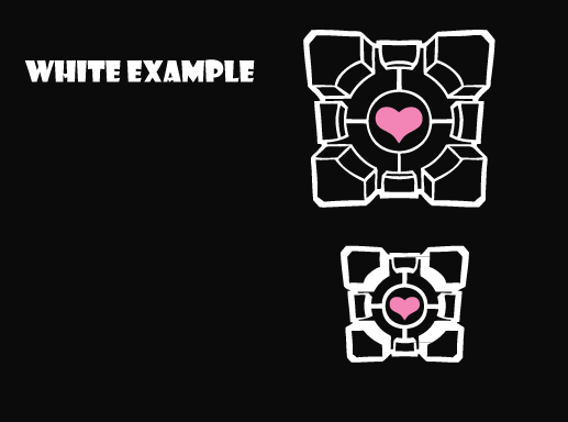 Thumbnail: Portal Companion Cube - Vinyl Decal Stickers For cars, laptops, and more!