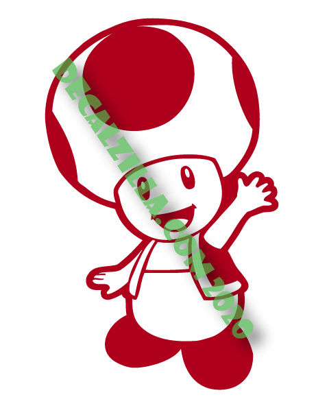 Thumbnail: Mario- Toad - Vinyl Decal Sticker - For cars, laptops and more!