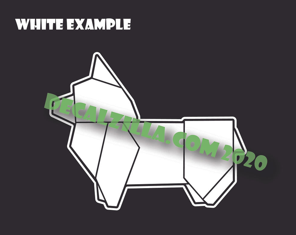 Thumbnail: Origami Corgi - Vinyl Decal Sticker - For cars, laptops, and more!