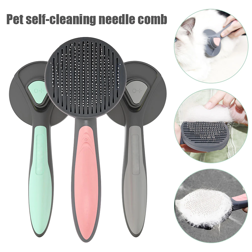 Thumbnail: Kimpets Cat Comb Dog Hair Remover Brush Pet Grooming Self Cleaning