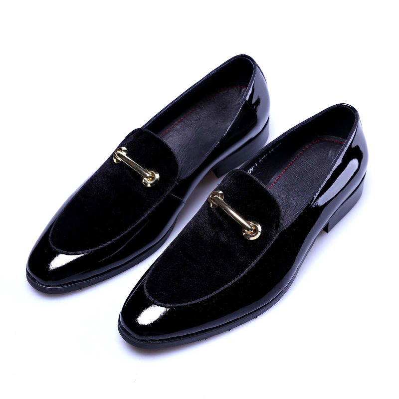 Thumbnail: Men Shoes Shadow Patent Leather Luxury Fashion italian style Shoes Big Size 48