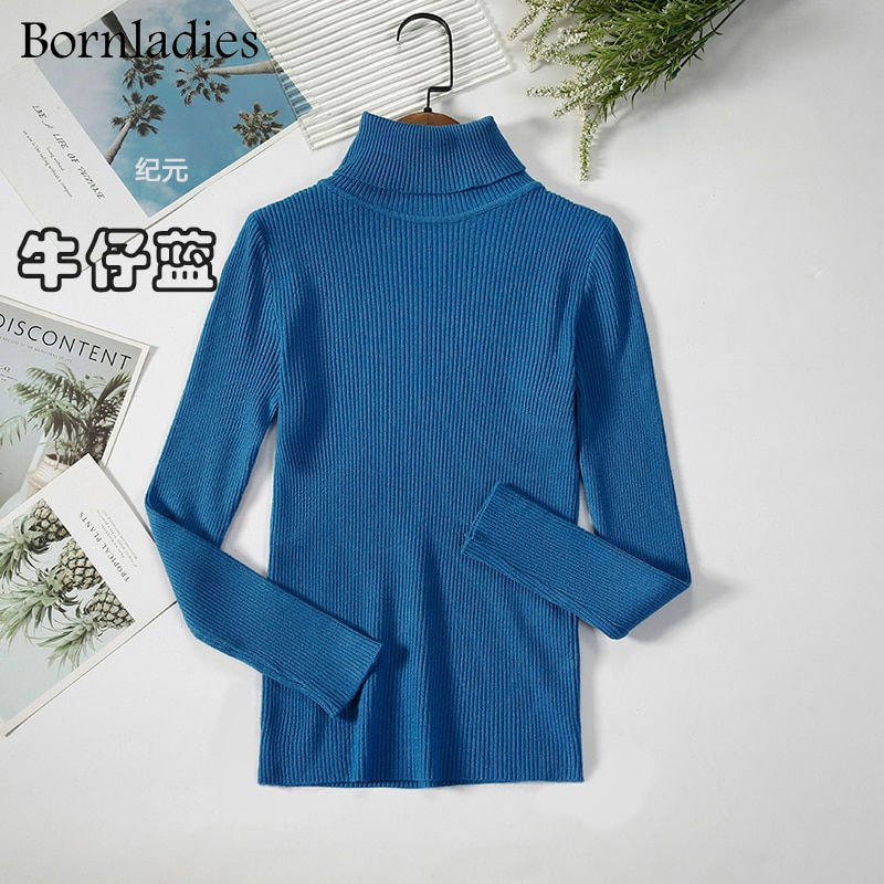 Thumbnail: Bornladies Women Sweaters Autumn Winter Pullover Knitted