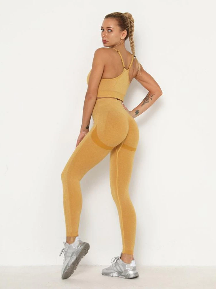 Thumbnail: Women Set Skinny Tracksuit Breathable Seamless High Waist Push Up Gym Clothes