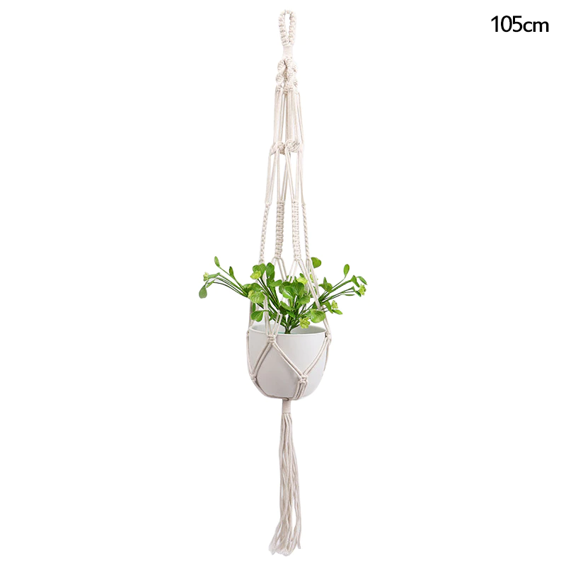 Thumbnail: Macrame Handmade Plant Hanger Baskets Flower Pots Holder Home Garden Supply