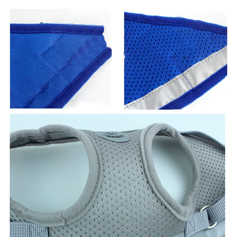 Thumbnail: Dog Harness with Leash Summer Pet Adjustable Reflective Vest Polyester Mesh