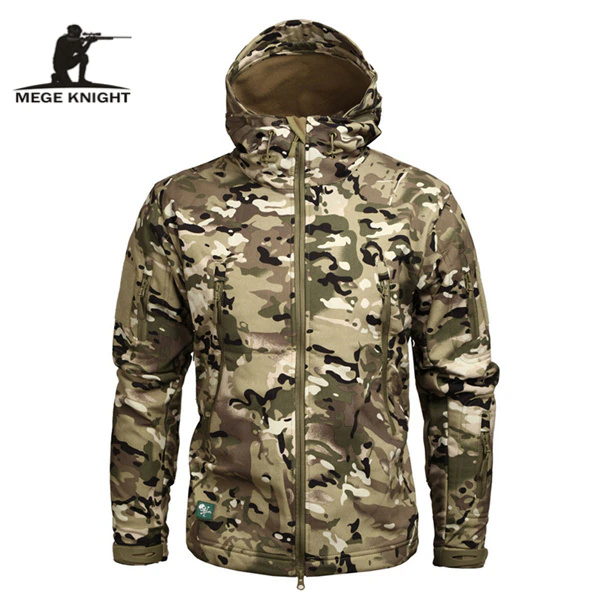 Thumbnail: Mege Brand Clothing Autumn Men Military Camouflage Fleece Jacket
