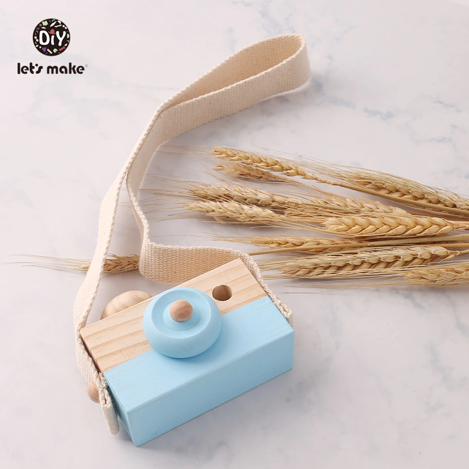 Thumbnail: 1pc Wooden Baby Toys Fashion Camera Pendant Montessori Toys