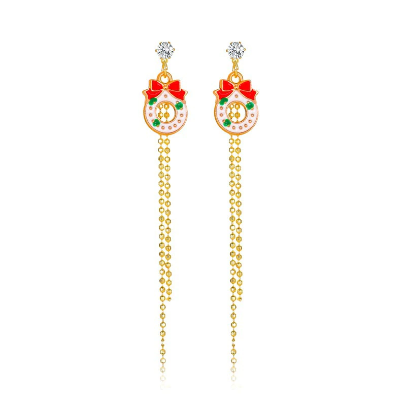 Thumbnail: Trendy Statement Christmas Tree Earrings Santa Claus Snowman Drop Earrings