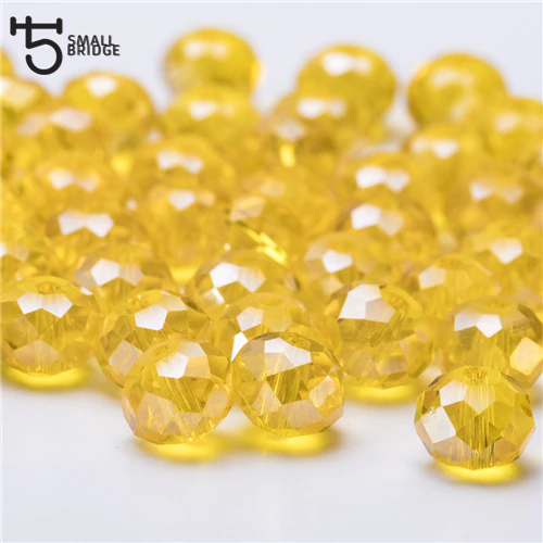 Thumbnail: 4 6 8mm Rondelle Crystal Beads Needlework AB Color Spacer Faceted