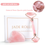Thumbnail: Natural Rose Quartz Jade Roller Gua Sha Set Facial Body Massager Roller