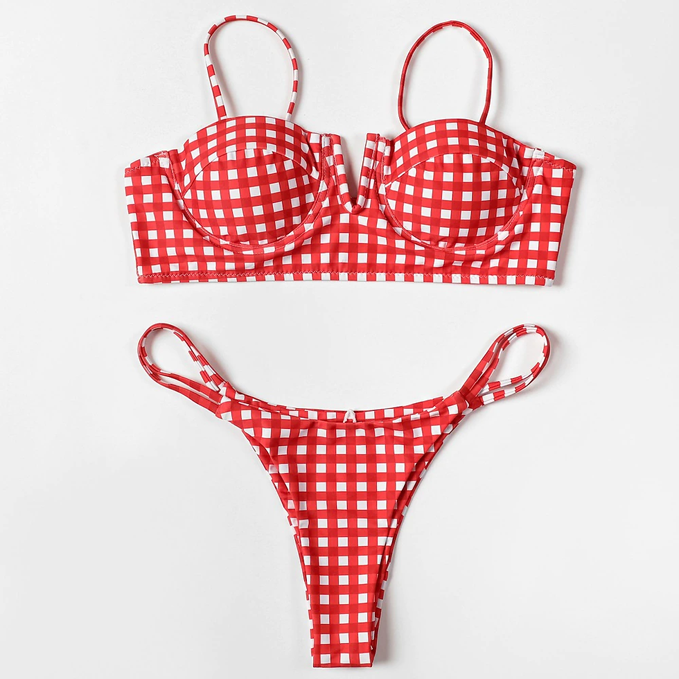 Thumbnail: Animal Print Bikini Push Up Swimsuit Sexy Women Bikini Set Brazilian Thong