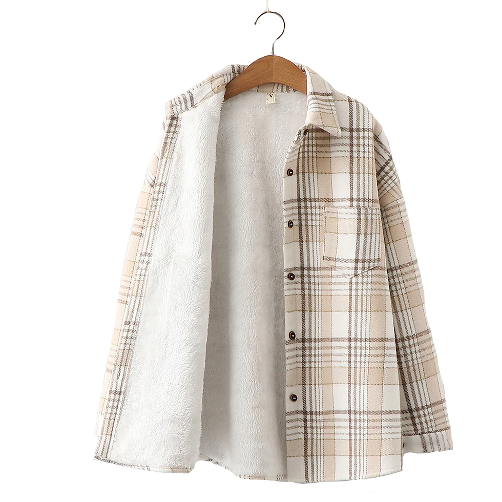 Fashion Thick Velvet Plaid Shirts Women Winter Keep Warm Blouses and Tops