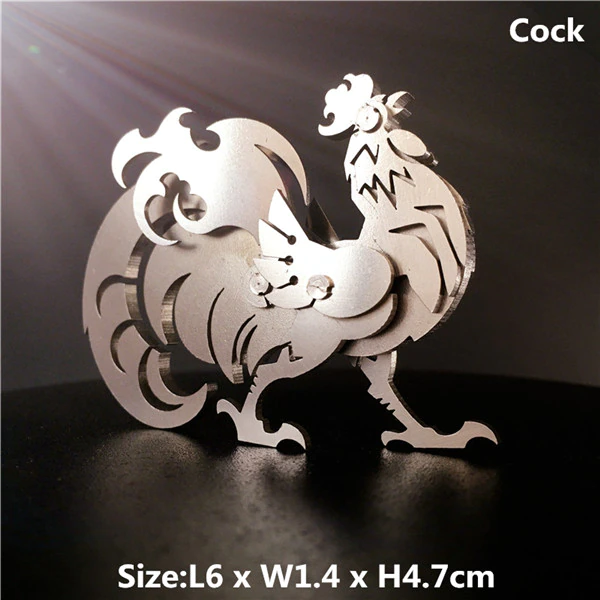 Thumbnail: 3D Metal Model Chinese Zodiac Dinosaurs western fire dragon Assembly models