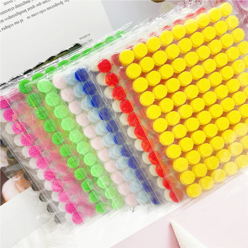 Thumbnail: 10mm 15mm Strong Self Adhesive Fastener Tape Round Dots Sewing