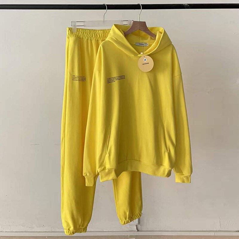 Thumbnail: 100% Cotton Solid Hoodie Set Track Pants Women Hooded Sweatshirts