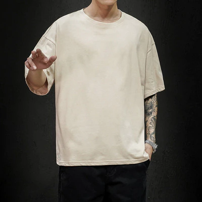 Thumbnail: Summer Men T Shirt Fashion Solid T Shirt Oversized Hip Hop Short Sleeve