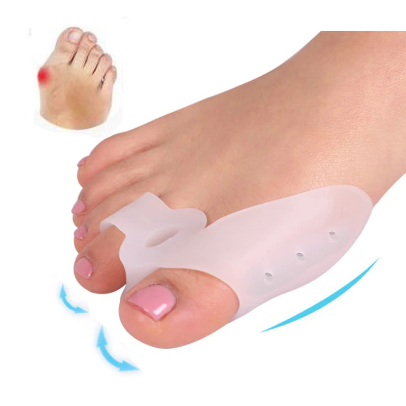 Thumbnail: 2Pcs=1Pair Silicone Bone Ectropion Adjuster Toes Outer Appliance Foot Care Tools