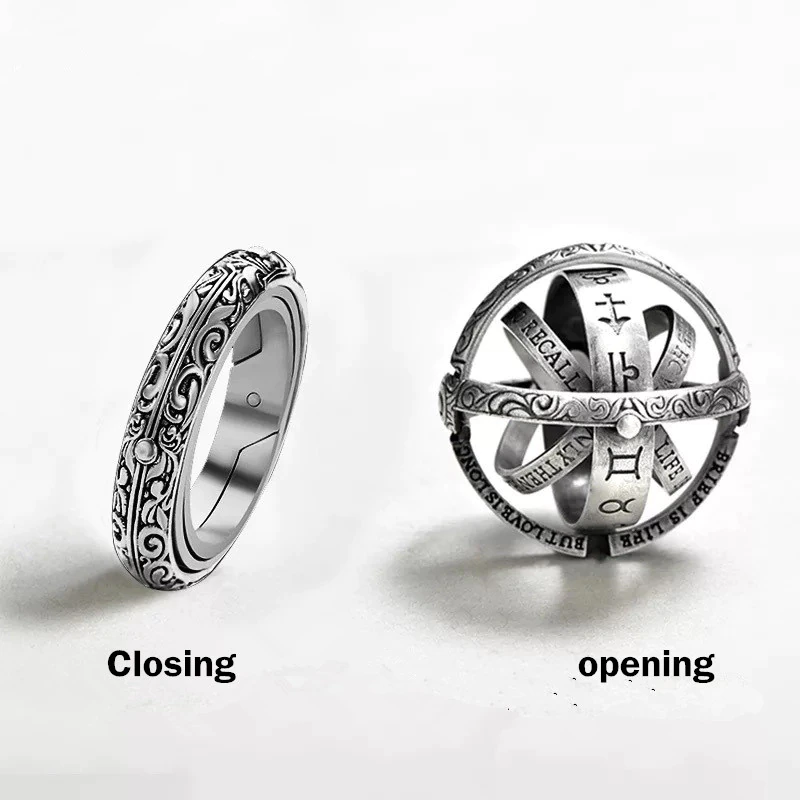 Thumbnail: Vintage Astronomical Ball Creative Complex Rotating Cosmic Ring