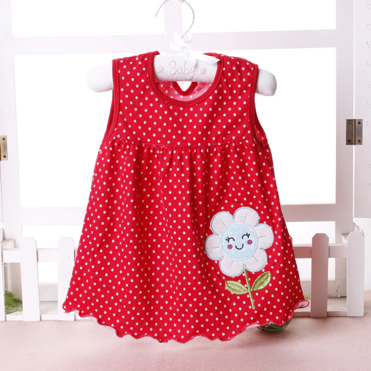 Thumbnail: Baby Dress Summer Girls Fashion Cotton Clothes Flower Style Princess Dress