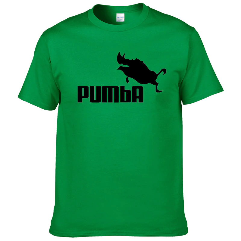 Thumbnail: funny tee t shirts homme Pumba men casual short sleeves cotton tops