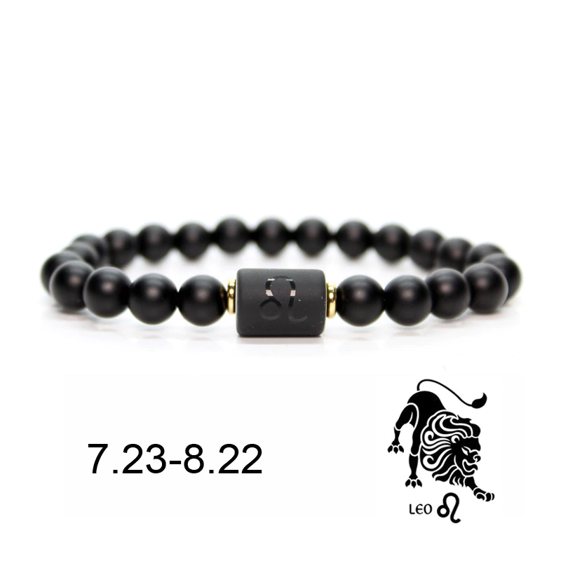 Thumbnail: Black stone 12 constellation couple Bracelet 