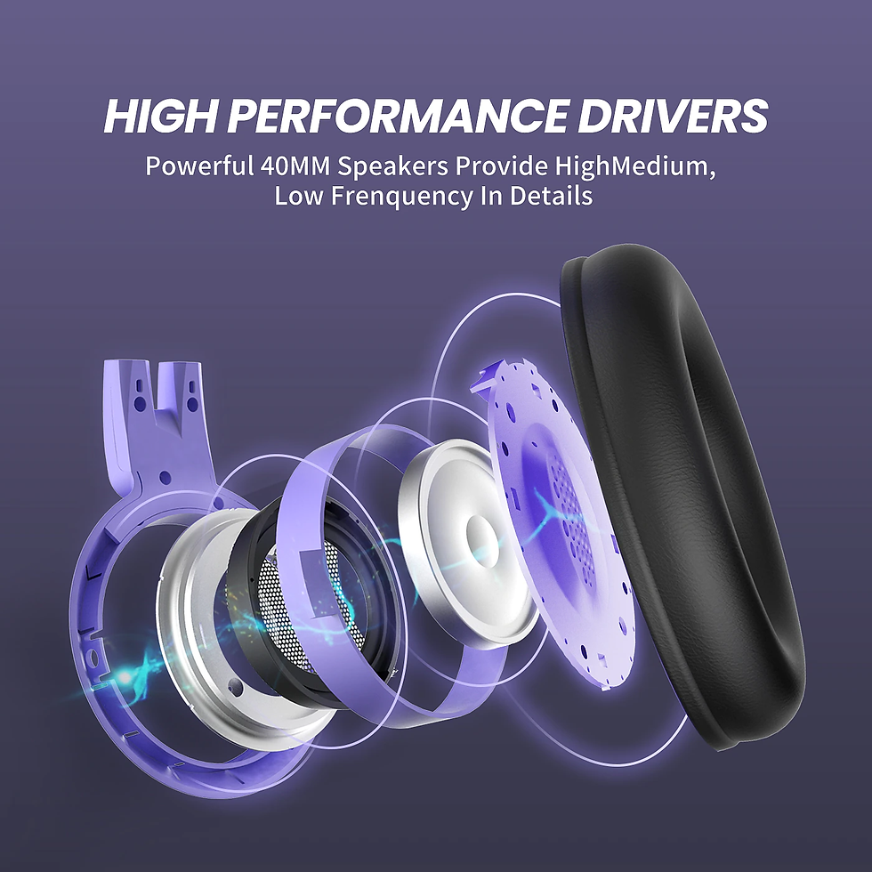 Thumbnail: SOMIC Gaming Headphones with Mic G951S Purple Stereo Cat Ear 3.5MM