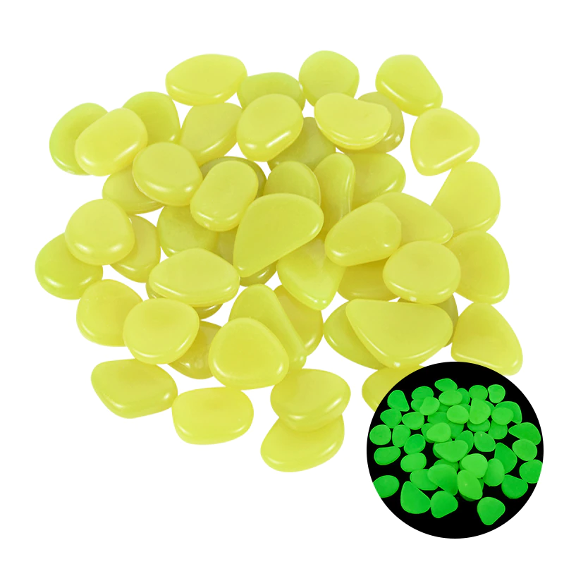 Thumbnail: 25/50pcs Glow in the Dark Garden Pebbles for Walkways Garden Path