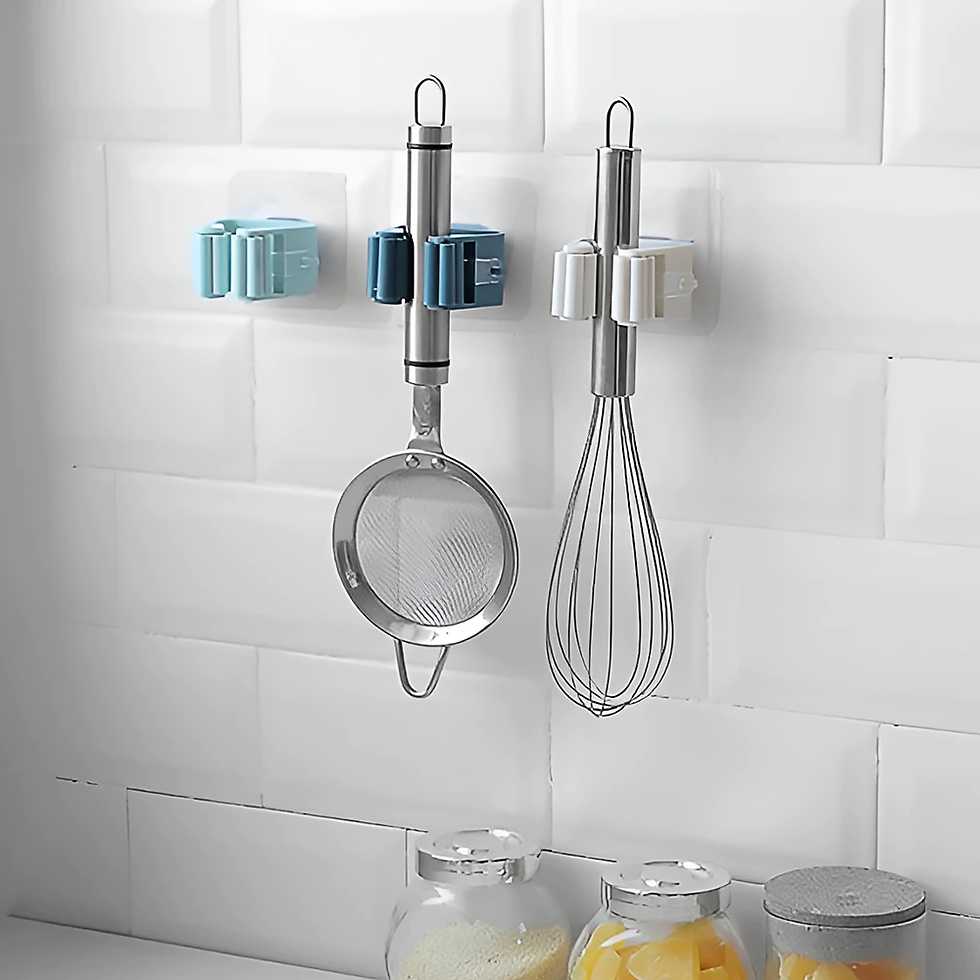 Thumbnail: High Quality Wall Mounted Mop Organizer Holder Broom Hanger Suction Hanging Pipe