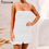 Thumbnail: Totatoop Lace Up V Neck Ruched Bodycon Mini Dress Women Summer