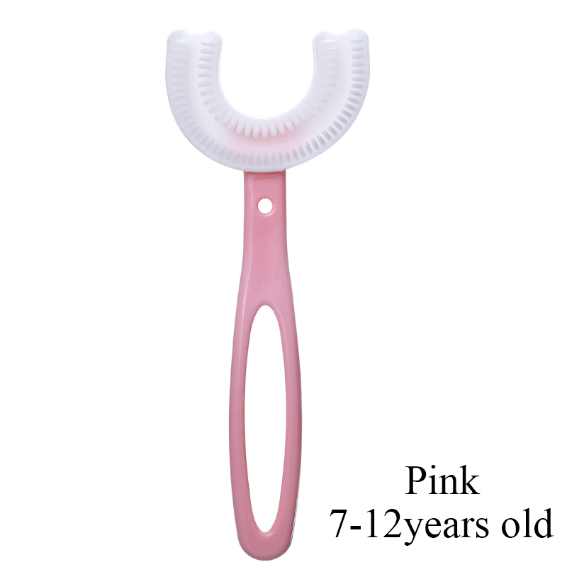 Thumbnail: Baby Toothbrush Children 360 Degree U-shaped Child Toothbrush Silicone Oral Care