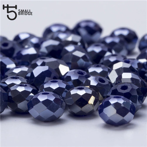 Thumbnail: 4 6 8mm Rondelle Crystal Beads Needlework AB Color Spacer Faceted