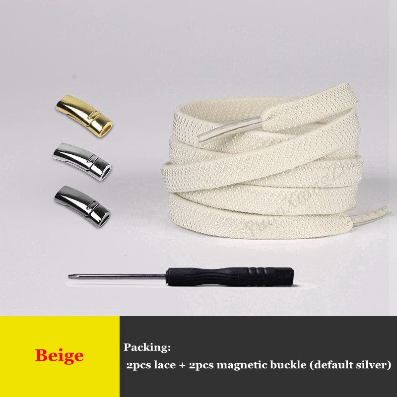 Thumbnail: 1Pair Elastic Magnetic Locking ShoeLaces Creative Quick Kids Adult Unisex