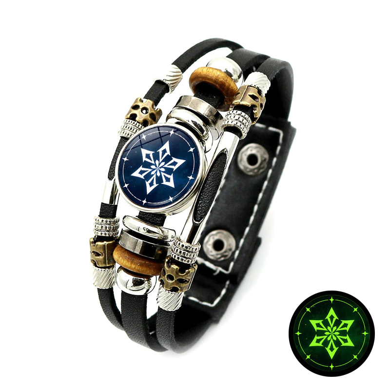 Thumbnail: Luminous Genshin Impact Bracelet Hydro Anemo  Electro Pyro Geo Cryo Dendro