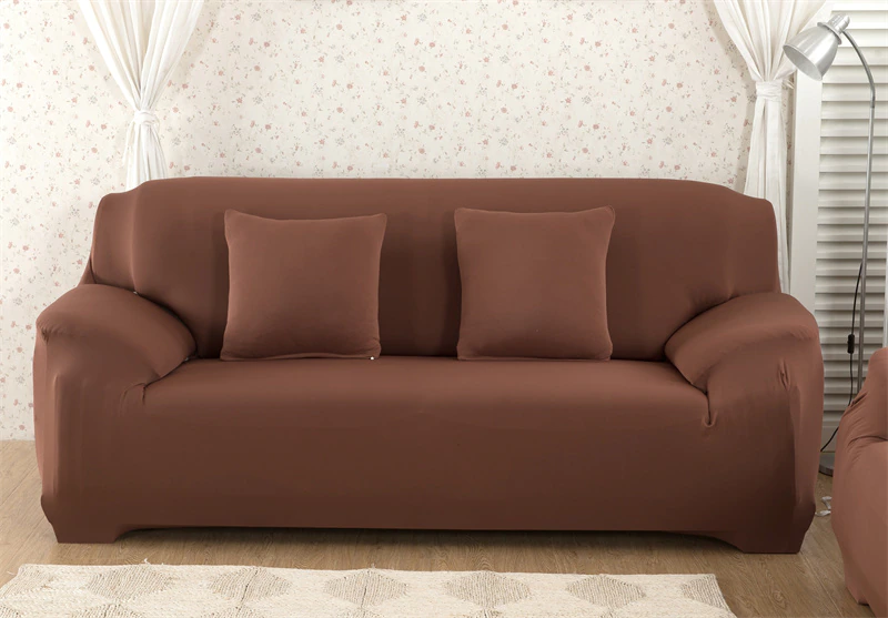 Thumbnail: HOUSMIFE Solid Color Sofa Covers for Living Room