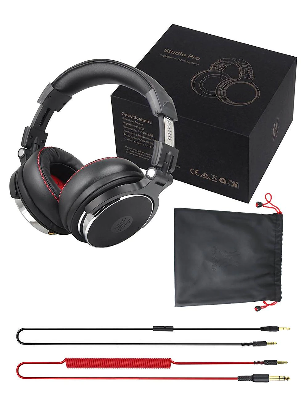 Thumbnail: Oneodio Studio DJ Headphones With Microphone Stereo Deep Bass 3.5/6.3mm Jack