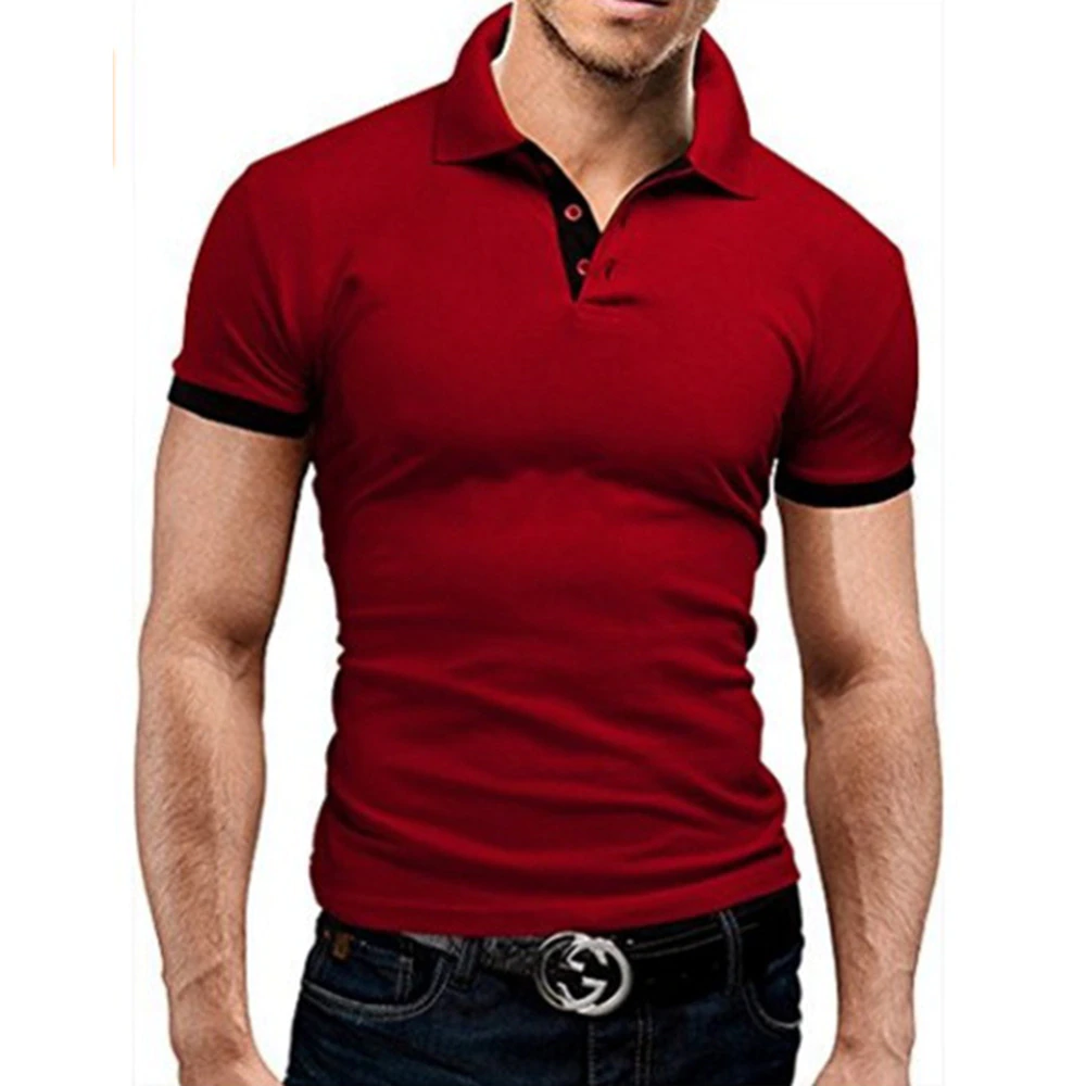 Covrlge Polo Shirt Men Summer Stritching Shorts Sleeve Polo Business