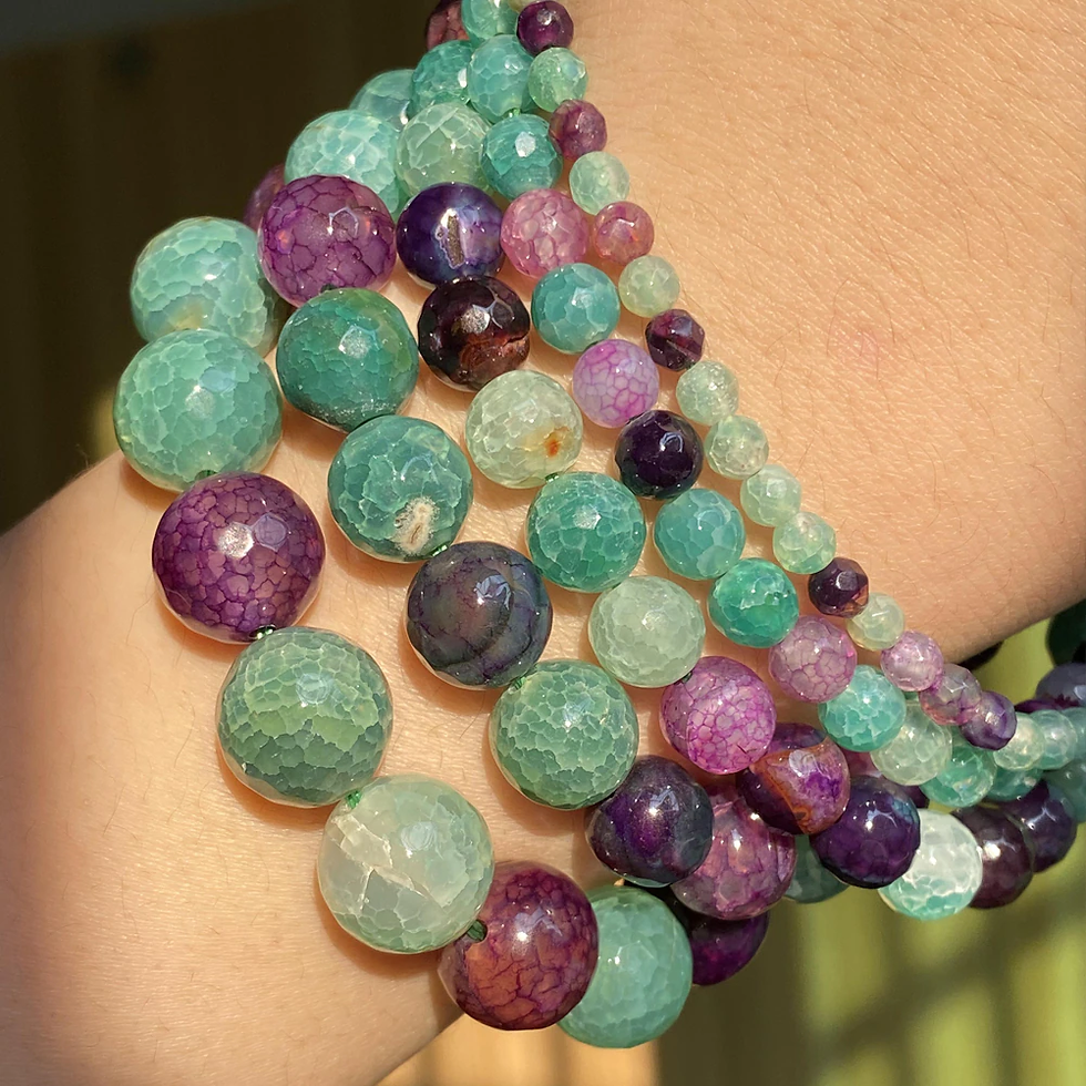 Thumbnail: Natural Stone Beads 4-10mm Aquamarines Lava Opal Rose Quartz Moonstone Round