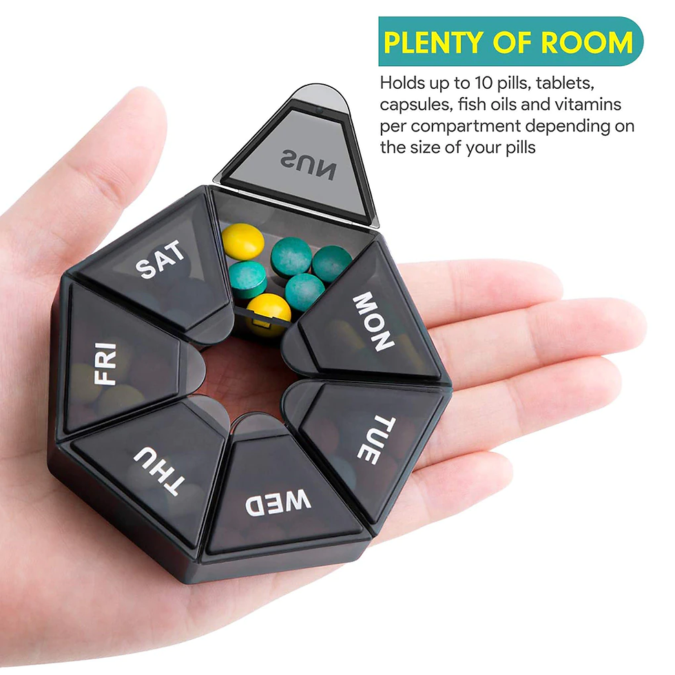 Thumbnail: Pill Case Plastic 7 Days Tablet Portable Storage Pill Organizer