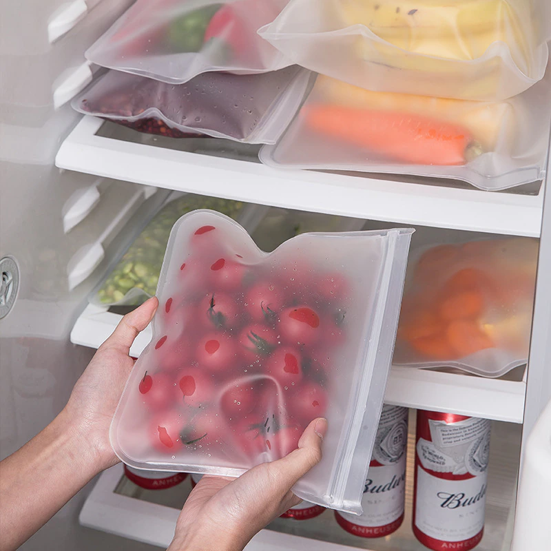 Thumbnail: Silicone Food Storage Bag Reusable Stand Leakproof Containers
