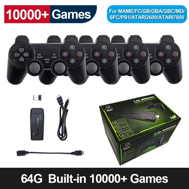 Thumbnail: Video Game Console 64G Built-in 10000 Games Retro handheld  Wireless Controller