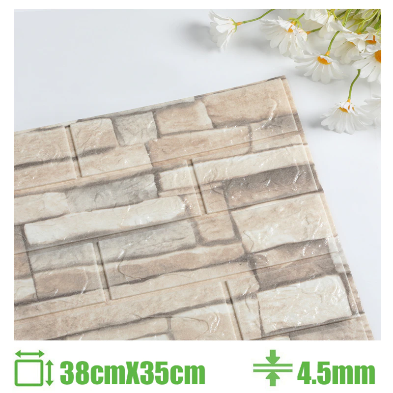 Thumbnail: Foam 3D Wall Stickers Self Adhesive Wallpaper Panels Home Decor