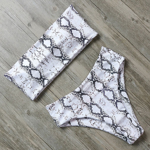 Thumbnail: RUUHEE Bandage Bikini Swimsuit High Waist Bikini Set Bathing Suit Push Up