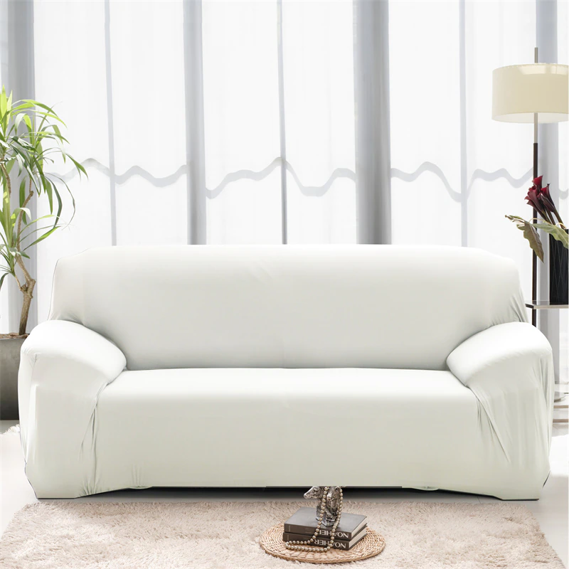 Thumbnail: HOUSMIFE Solid Color Sofa Covers for Living Room