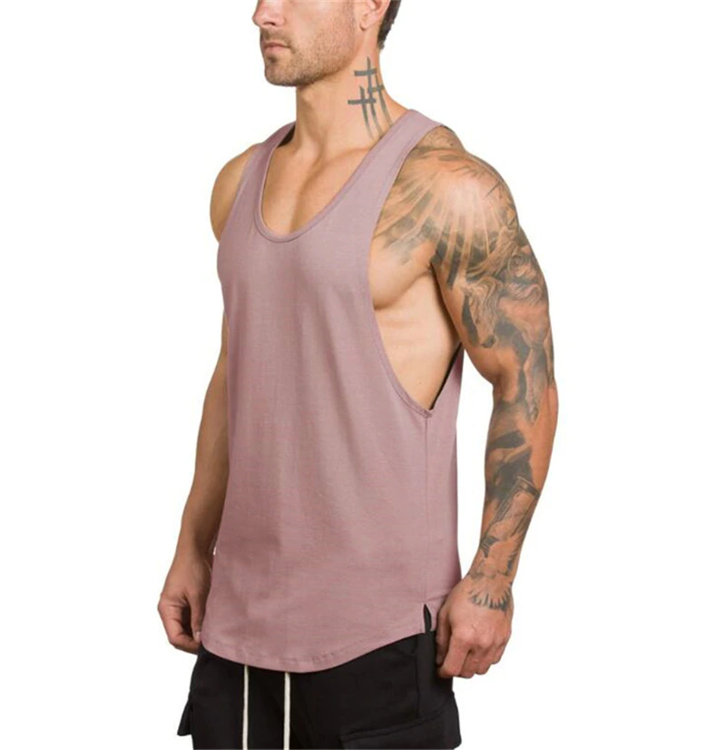 Thumbnail: Brand gym clothing cotton canotte bodybuilding stringer tank top