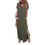 Thumbnail: Sexy Women Dress Oversized 5XL Summer Solid Casual Short Sleeve Maxi