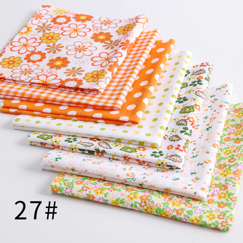 Thumbnail: 24*25Cm Or 10*10Cm Cotton Fabric Printed Cloth Sewing Quilting Fabrics