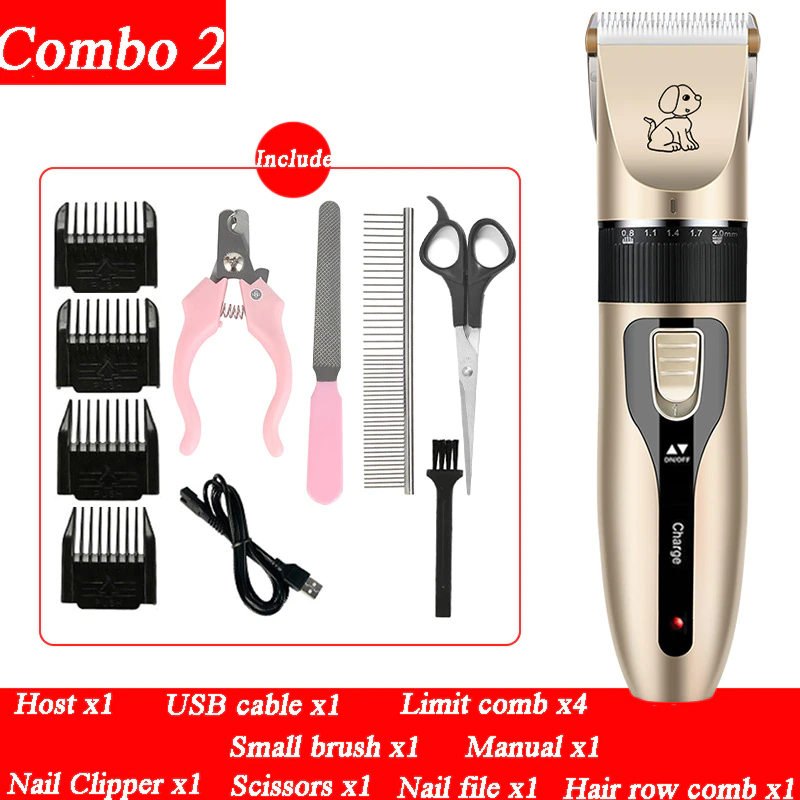 Thumbnail: Dog Hair pet Trimmer Grooming Electric Shaver Set Cat Accessories Recharge