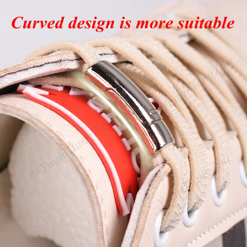 Thumbnail: 1Pair Elastic Magnetic Locking ShoeLaces Creative Quick Kids Adult Unisex