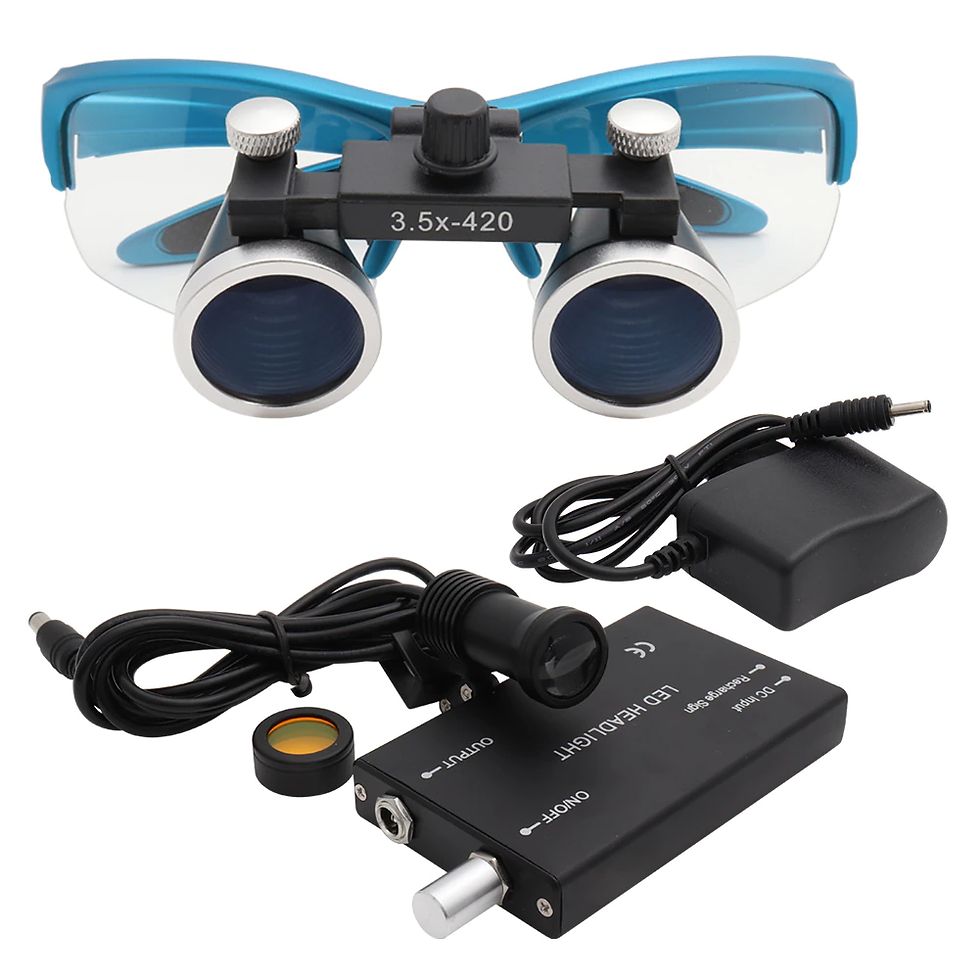 Thumbnail: Dental Magnifier Dental Lab Medical Binocular 2.5/3.5x420 Headlight