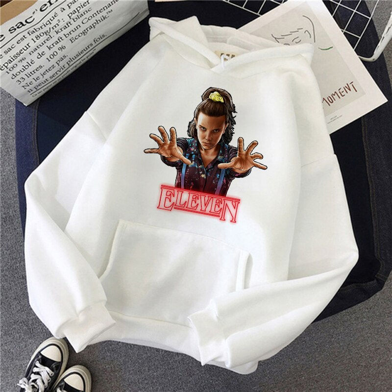 Thumbnail: Stranger Things Season 3 Hoodie Eleven Oversized Graphic Sweatshirt Men